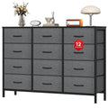 【NS】 12 Drawers Chest of Drawers for Bedroom, Fabric Storage Drawer, Tall White Hallway Storage Unit
