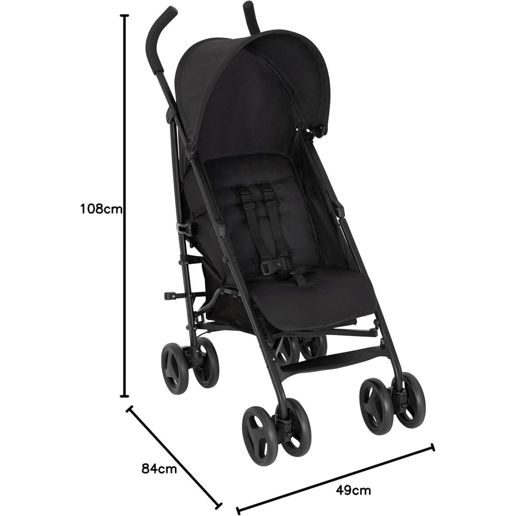 Lightweight Compact Baby Stroller, 6.6KG Travel Pushchair for Newborn To 3 Years Old (0‑15kg), Quick Fold Stroller with 2‑Position Reclining Seat & Adjustable Calf Support, Portable Buggy for Daily Walks and Family Outdoor Travel