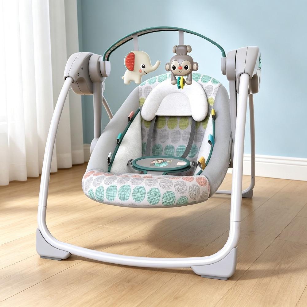 Automatic Baby Swing - Portable & Compact with Soothing Music for Newborns and Infants [Plus A Free Gift]