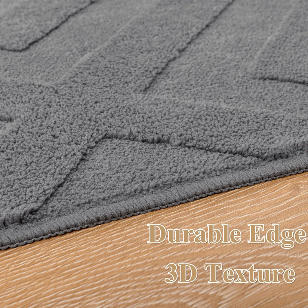 Premium Beige Washable Rug 160x230cm - Ultra Soft Short Pile & Non-Slip Backing | Modern Geometric Living Room/Bedroom/Office Carpet