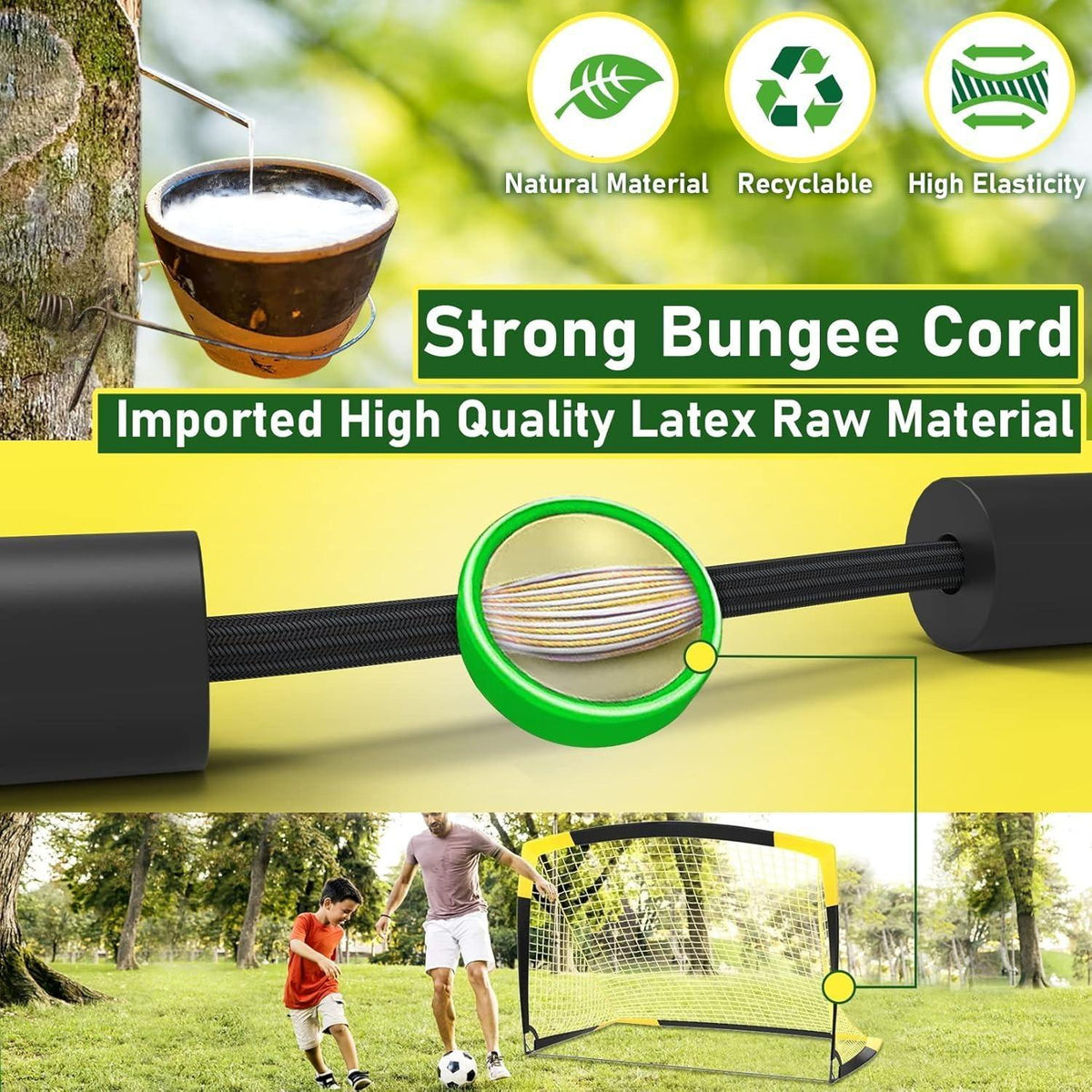 Pop Up Football Goal – Portable & Foldable Soccer Net for Outdoor Training, Backyard, Garden – Lightweight Football Post for Kids & Adults [Plus A Free Gift]