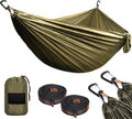 Ultra-Light Travel Camping Hammock | 300kg Load Capacity,(300 x 200 cm) Breathable,Quick-drying Parachute Nylon | 2 x Premium Carabiners,2 x Nylon Slings Included | For Outdoor Indoor Garden