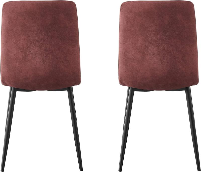 Set of 4 Faux Suede Dining Chairs with Sturdy Metal Legs for Home and Restaurant Use [Plus A Free Gift]