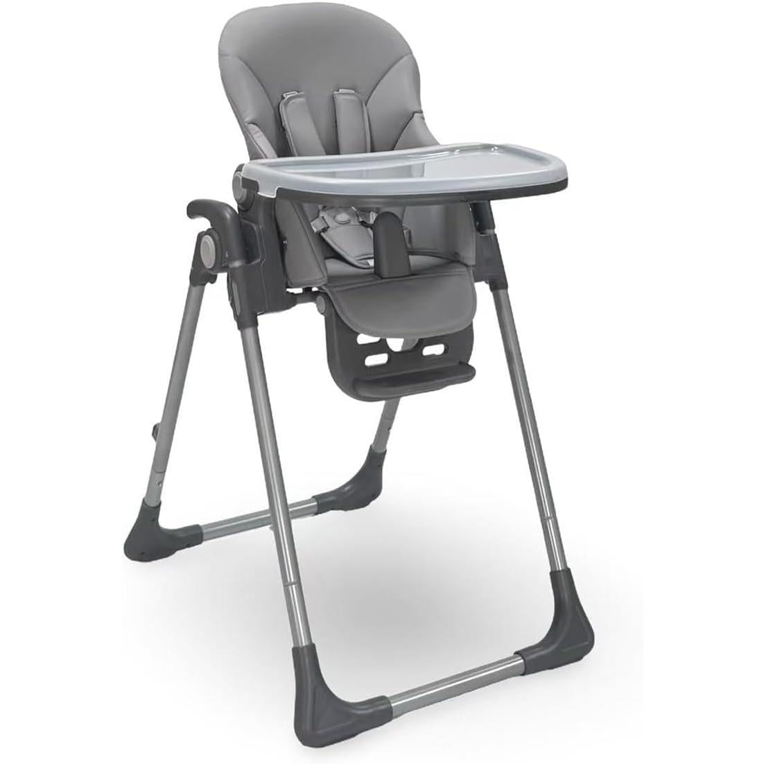 Foldable Baby High Chair, Multi Adjustable Height & Recline Highchair for Mealtimes, Slim Space Saving Frame, Detachable Washable Seat Cover, Safe Feeding Chair for Babies & Toddlers Up To 15kg