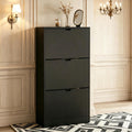 Space Saving 3-Drawer Flip Down Shoe Cabinet for Hallway & Living Room - FSC Certified Eco-Friendly Storage