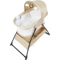 Sleepy Portable Side Crib & Moses Basket, Foldable Baby Sleeper with Gentle Vibration, Soothing Lullabies, Padded Mattress, Removable Canopy & Toys, Breathable Mesh Nursery Bed for Newborn