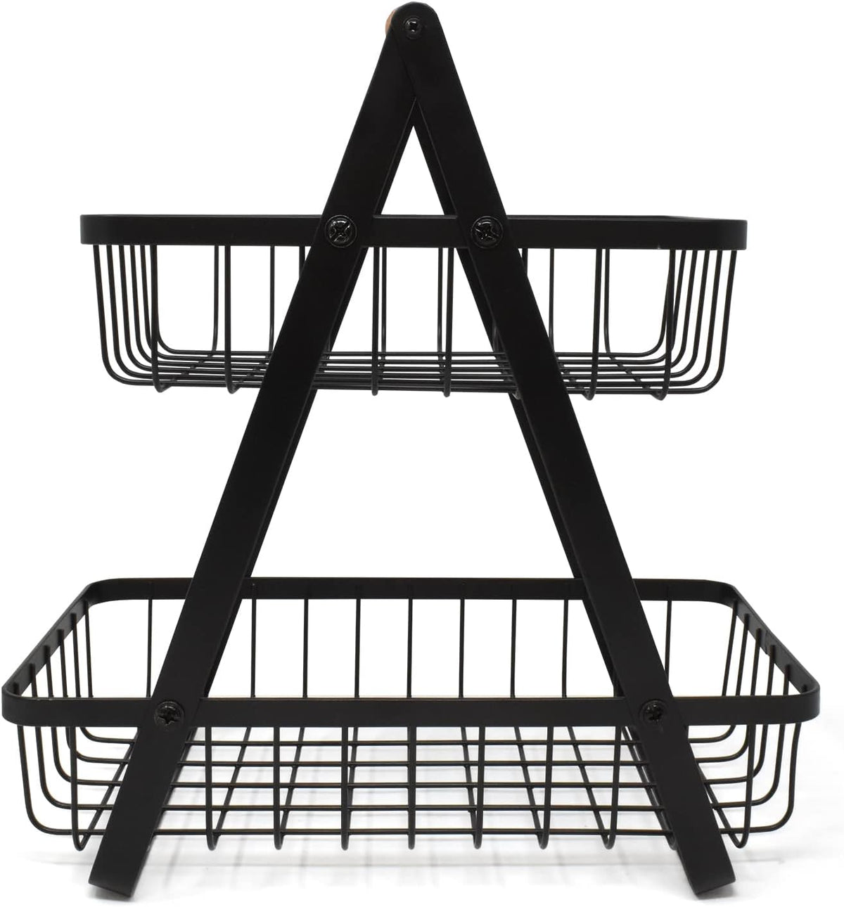 Fruit Basket 2 Tier Countertop Metal Fruit Rack and Vegetable Stand Keeps Fruit and Vegetable Fresh, Fruit Baskets for Kitchens