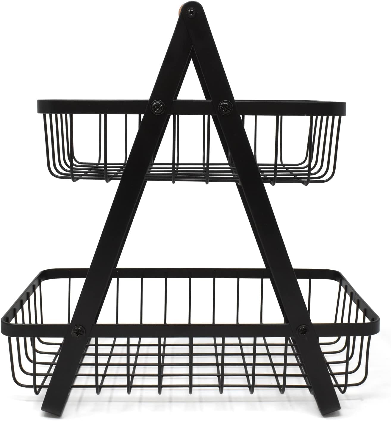 Fruit Basket 2 Tier Countertop Metal Fruit Rack and Vegetable Stand Keeps Fruit and Vegetable Fresh, Fruit Baskets for Kitchens