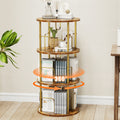 Flycity Rotating Bookshelf,3 Tier -5 Tier Spinning Bookshelf Tower,360° Display Unique Round Bookcase,Floor Standing Corner Revolving Bookshelf Storage Organizer for Home Study Office