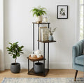 4/5 Tier Multilayer Indoor Plant Stand, Compact Corner Flower Pot Shelf, Space-Saving Vertical Display Rack with Iron MDF Frame, Easy Assembly Plant Storage Shelving for Living Room Balcony Home Garden Decor