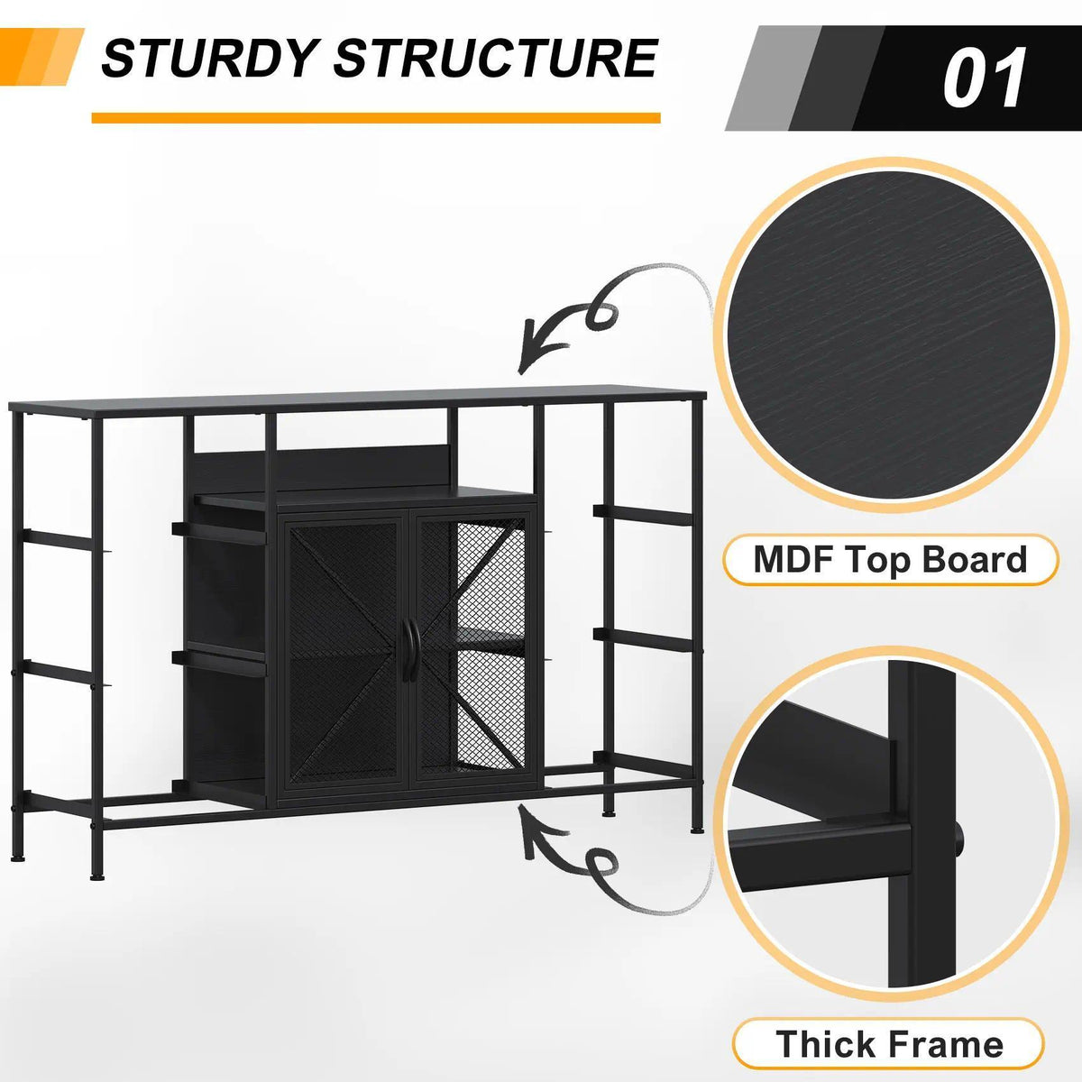 Fabric Storage Dresser with 6 Drawers, Sturdy Metal Frame Organizer Chest, Wooden Top & Mesh Cabinet Design, Versatile Home Furniture for Bedroom Living Room Hallway Entryway