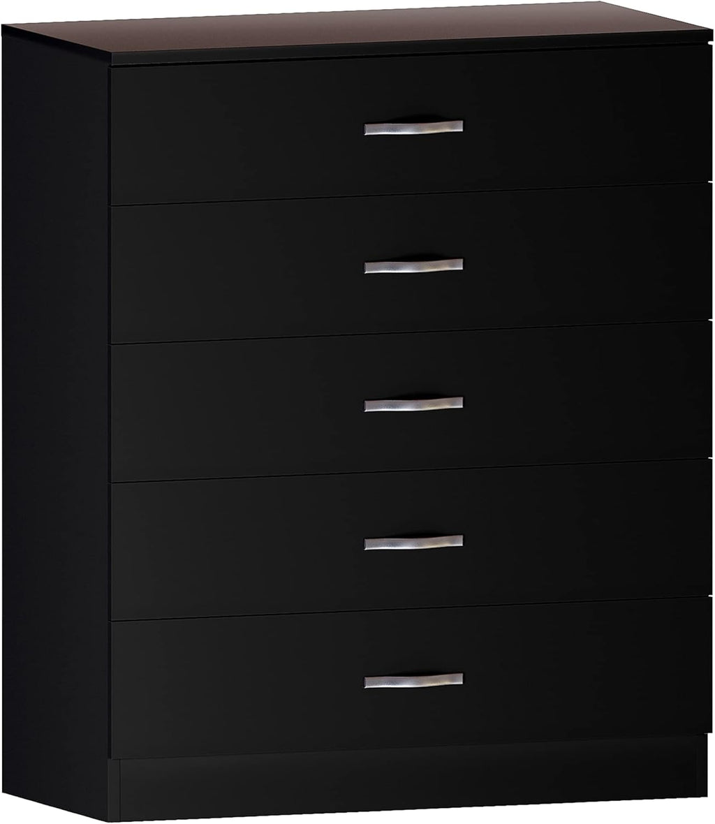 5 Drawer Chest of Drawers, Metal Handles and Runners, Anti-Bowing Drawer Support, Bedroom, Nursery Furniture,