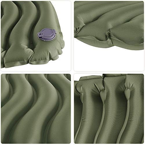 Ultralight Inflatable Sleeping Pad, Compact Portable Camping Air Mattress, Lightweight Waterproof Camping Mat for Backpacking, Hiking, Travel, Tent & Outdoor Camping