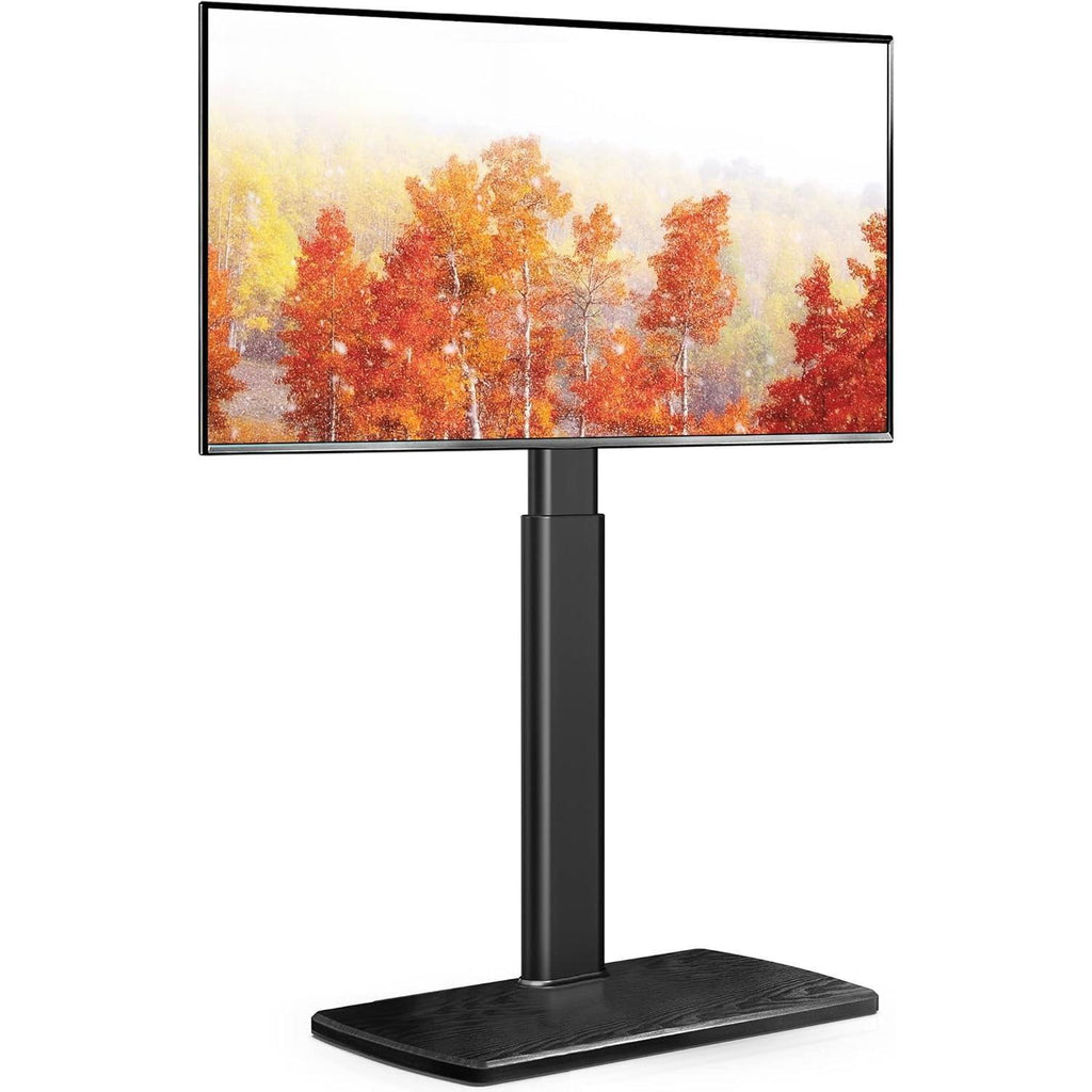 TV Stand – Floor Stand with 20mm Wood Base, 60° Swivel & 6 Height Adjustment, for 32-70 Inch TVs, Max. VESA 600x400mm, Holds 40kg, Slim Design for Corner Use