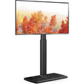 TV Stand – Floor Stand with 20mm Wood Base, 60° Swivel & 6 Height Adjustment, for 32-70 Inch TVs, Max. VESA 600x400mm, Holds 40kg, Slim Design for Corner Use