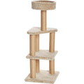 Indoor Large Beige Cat Tree Tower, Multi‑Level Cat Activity Centre with Natural Sisal Scratching Posts, Cozy Perch Bed & Hanging Interactive Toy, Stable Climbing Play House for Kittens Adult Cats Home Living Room Decor