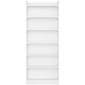 `Modern Tall Slim Open Bookcase, Freestanding Display Storage Shelf with Adjustable Shelves & Anti‑Tip Wall Anchor, Multi‑Purpose Unit for Books, Plants & Home Decor, Bedroom Living Room Office Study`