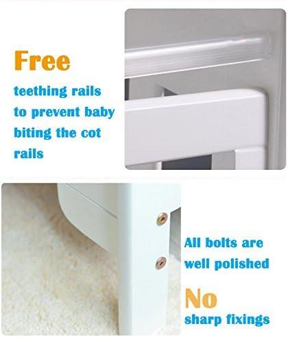 direct Direct Detachable Wooden Baby & Toddler Bed 126x66 cm Non-Toxic Eco Paint Rounded Safety Edges Space-Saving Design Sturdy Structure for Nursery Kids' Room